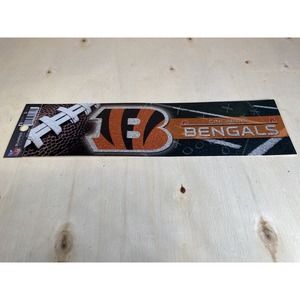 Cincinnati‎ Bengals Bumper Sticker Football NFL Brand Glitter Design Licensed